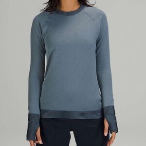 lululemon athletica Blue Crew Neck Sweater
